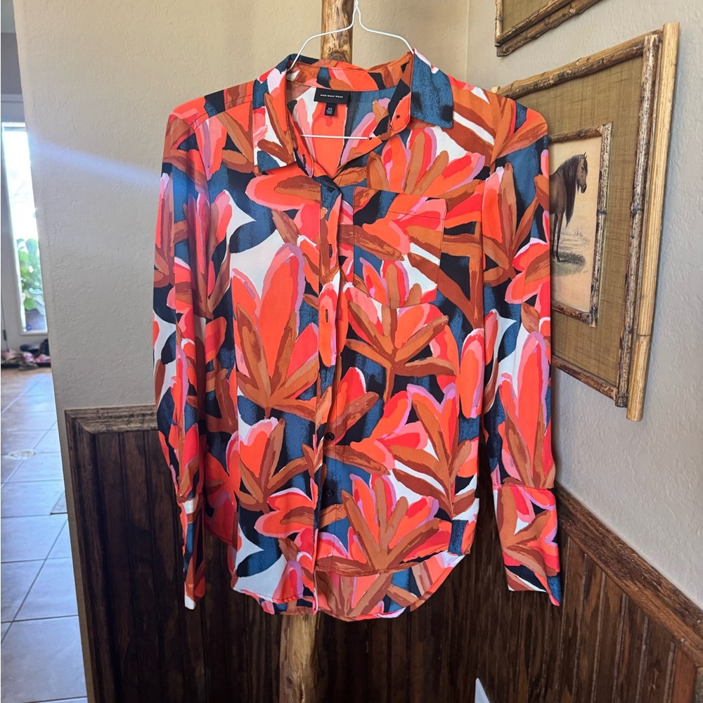 Floral Button-Up Blouse